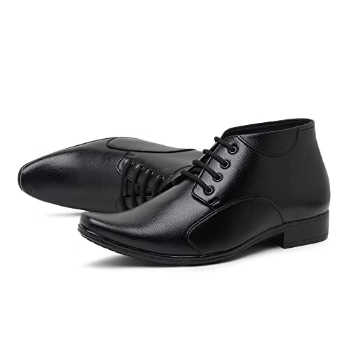 Image of Zixer Synthetic Leather Ankle Formal Shoes Men || Office Shoes for Men Stylish || Chukka Boots Men Long Shoes for Men Long Boots