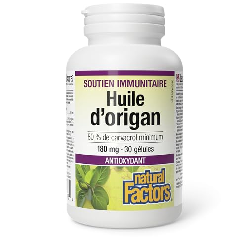 Natural Factors Oil of Oregano, 180 mg, 30 softgels, Minimum 80% Carvacol, Provides Antioxidant Protection and Immune Support, Proudly Canadian - Image 3