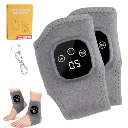 Foot Massager 2 Pack Electric Foot Massagers for Pain and Circulation Triple Therapy Foot Massager with 4 Heat Levels & 3 Vibration Modes for Heel Sole and Arch Relief Universal Left & Right Fit