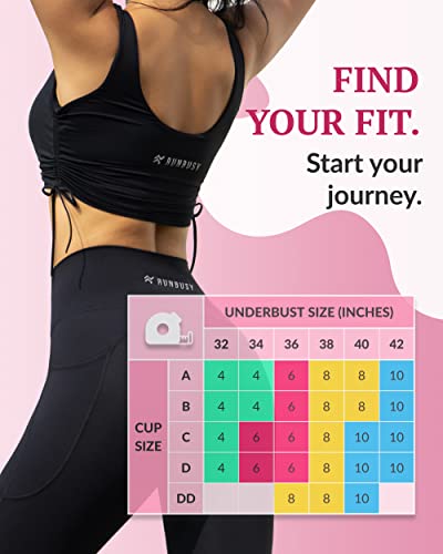 Runbusy Women's Longline Padded Sports Bra - Gym Top With Drawstring Sides And U-Back - Yoga Workout Sports Casual Crop Tank Black #TOP5