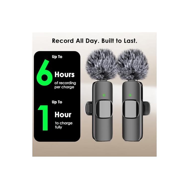 Mini Mic Pro (Latest Model) - Professional Wireless Microphone for iPhone, iPad, Android, Lavalier Microphone for Video Recording - iPhone Mic Crystal Clear Recording with USB-C for Content Creators - Image 5