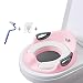 Potty Training Seat for Toddler Infant Kids Training Toilet Seat for Boys Girls Baby Toilet Trainer with Handles Splash Guard Non-Slip with Soft Cushion Adjustable for Most Toilet Brush Bonus (Pink)