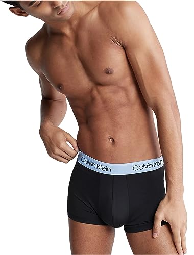 Calvin Klein Men's Low Stretch Microfiber Boxer Brief (X-Large, Black/Dark Olive/Dapple Grey/Bel Air Blue)4