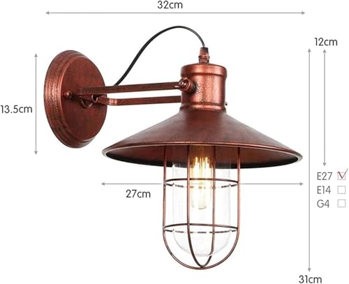 Lanterne murale extérieure en bronze rouge pour illuminer vos soirées - 3