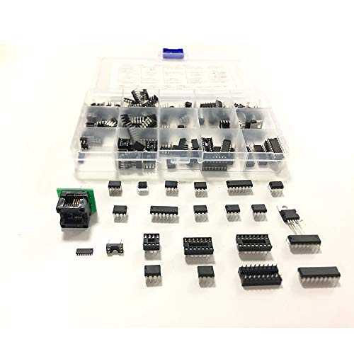 Duendhd Surtido de chips IC 150Pcs, Opamp, Oscilador, Pwm, PC817, NE55, LM358, LM324, JRC4558, LM393, LM339, NE5532 INCLU