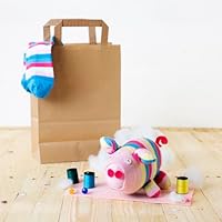 Sock Piggy Craft Kit - Complete Sewing kit to Create Your own Pig