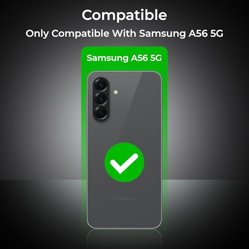 Image of A rtistque Clear Hard Transparent Acrylic Armor Anti-Drop Shockproof TPU Edge Back Cover Case for Samsung Galaxy A56 - Black
