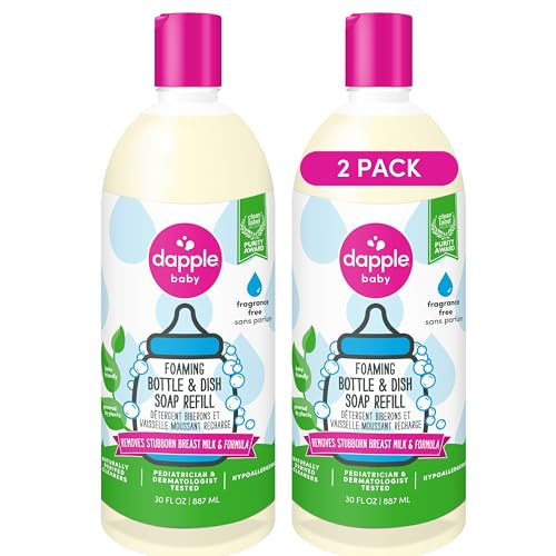 Image of Dapple Baby Foaming Dish Soap, Refill, Unscented, 30oz (2 Units)