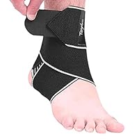 Teylam Sprunggelenkbandage, Einstellbares bandage fußgelenk, Flexible Knöchelbandage, Ultra Dünn Fußbandage, Laufen Fussball, Rechte und Linke Fußgelenk (Grau)