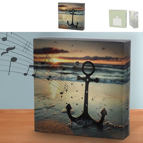 Soundbox Anker Bewegungssensor | 12x12x3 5cm Pappe Kunststoff | Wellenrauschen Lautstärke regulierbar (1 x Soundbox Anker)