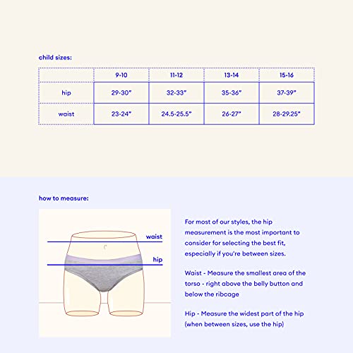 Thinx BTWN) Teen Period Underwear - Brief Panties Grey 11/12 - Super Absorbency4
