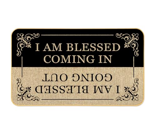 Summer Front Door Mat Im Blessed Come in Out Welcome Doormat for Entryway 17x29 Fun Greeting Funny Doormats Non Slip Door Mat Farmhouse Decor