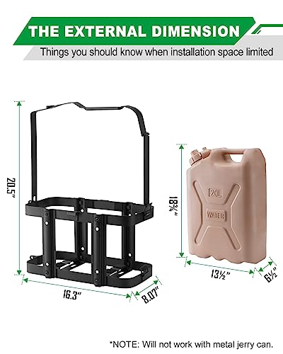 Image of 5 Gallon Water Storage Containers Holder Mount - Only Compatible with Scepter Water Container and Fuel Can 20L - Lockable Mounting Bracket for Camping, RV, and Overlanding