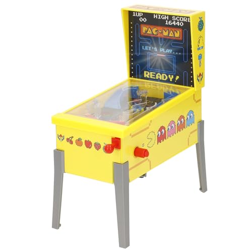 ColorBaby Pac-Man Mini Arcade da tavolo, Pinball, Luci e Suoni, Segnalibro elettronico, Design Premium, Licenza ufficiale, Giochi da tavolo elettronici, Giocattolo da collezione, Bambini, Adulti