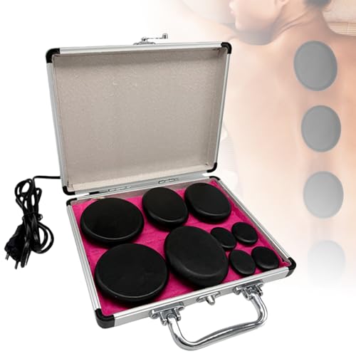 【Bienfaits pour le Corps et l’Esprit】L’utilisation des pierres chaudes avec des huiles de massage stimule la circulation sanguine et lymphatique, favorise la relaxation musculaire et aide à éliminer les toxines. Ce kit massage contribue à une détente profonde, améliore la qualité du sommeil et procure une sensation durable de bien-être et d’équilibre intérieur.