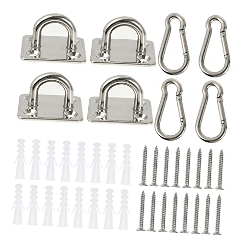 Alipis 4 Piece Ceiling Hook Set M5 Stainless Steel for Hammock Fan Light Fixtures Home Balcony