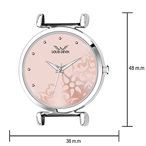 Image of LOUIS DEVIN Women's Analog Wrist Watch with Stainless Steel Chain | LD-L157