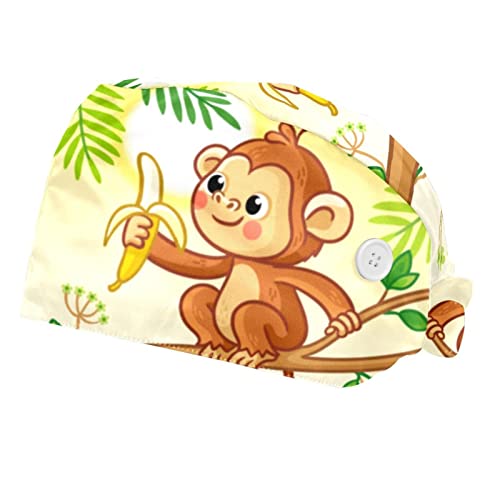 Chapeaux bouffants anti-sueur ajustables style tropical contre la chaleur de travail