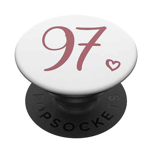 Número 97, Noventa y Siete Para Mujeres 97 Años 97 Cumpleaños PopSockets PopGrip Intercambiable