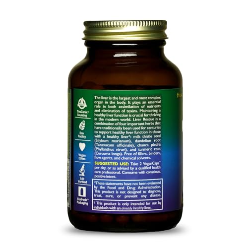 HealthForce SuperFoods Liver Rescue - Natural Liver Cleanse - Liver Health Formula with Milk Thistle & Dandelion Root - Gluten-Free & Vegan - 120 Capsules - Image 4