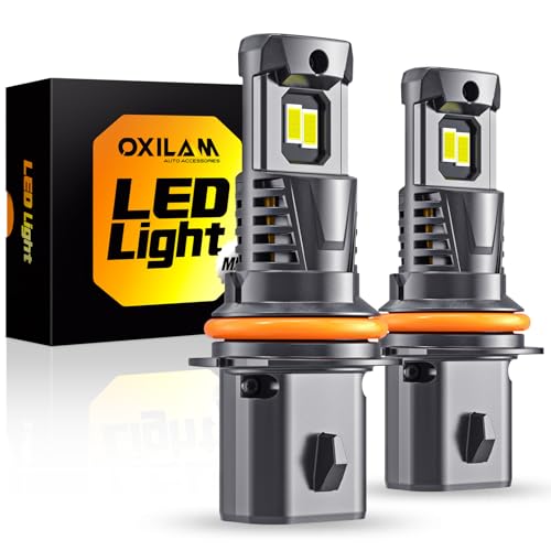 Image of OXILAM 9004 /HB1 LED Bulbs, 30000LM 800% Ultra-Bright, 6500K Pure White HB1 Fog Light, Easy Plug-N-Play Installation, 60000 HRS Lifespan, IP68 Waterproof, Pack of 2