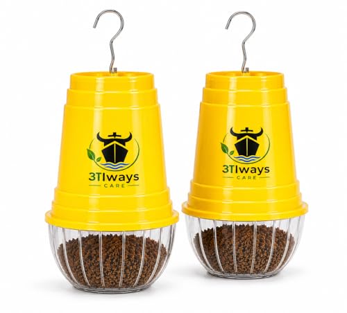 Always Care Fruit Fly Trap with Pheromone Lure for Guava, Watermelon, Muskmelon and Pumpkin, Pack of 2