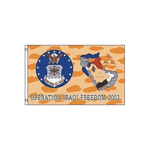 AZ FLAG, Us Operation Iraqi Freedom Air Force Flag, 3x5 Ft, 100D Polyester United States Banner with Two Metal Grommets