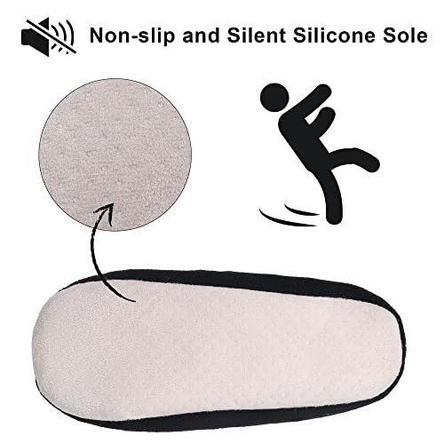 Image of ZYZX Cute Slipper Socks with Grips,Cozy Soft Sole House Slippers for Women | Animal Pattern Warm Safe Non Slip Fleece-lined Fluffy Fuzzy Socks Indoor for Adult,Easy to Wash,Gifts