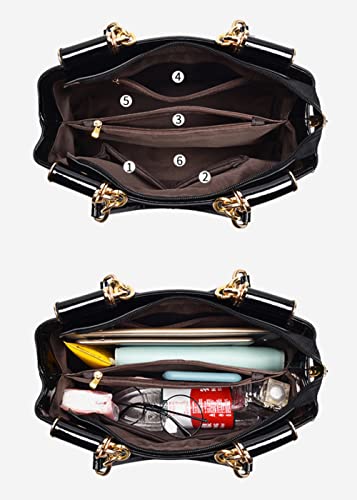 Bolso Tote Mujer Sintético Brillante Tipo Hobo miniatura 7