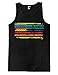 Rainbow American Flag - Gay Lesbian Men's Tank Top T-shirt (Medium, BLACK)