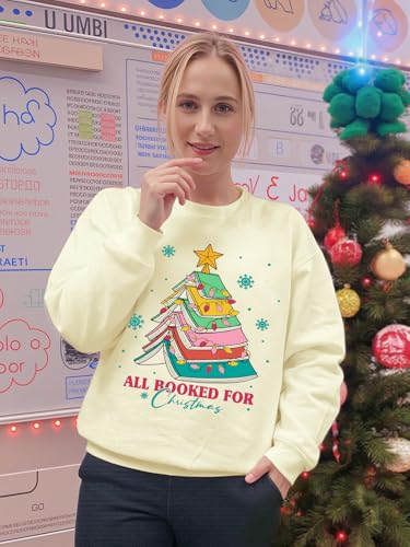 Christmas Sweatshirts for Women Funny Christmas Tree Xmas Cute Graphic Long Sleeve Shirt