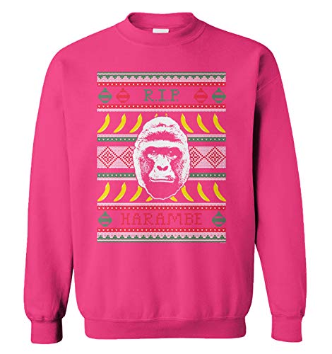 Rip Harambe Christmas Sweater - Never Forget Unisex Crewneck Sweatshirt