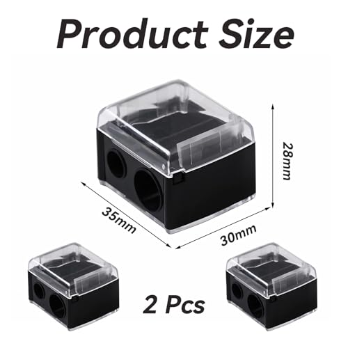 2 Stück Makeup Sharpener Anspitzer,Kosmetikspitzer,Spitzer für Kajalstifte,Kosmetikspitzer,für Lippenkonturenstift,Augenbrauenstift,Präzisionsklingen,Eyeliner,Handlich Unterwegs