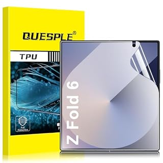 QUESPLE [3 Stück] Schutzfolie für Samsung Galaxy Z Fold 6 5G TPU Folie - Innen-Display, Anti-Kratzen, HD Klar Blasenfreie Weich Samsung Z Fold 6 Display Schutz, Blasenfreie