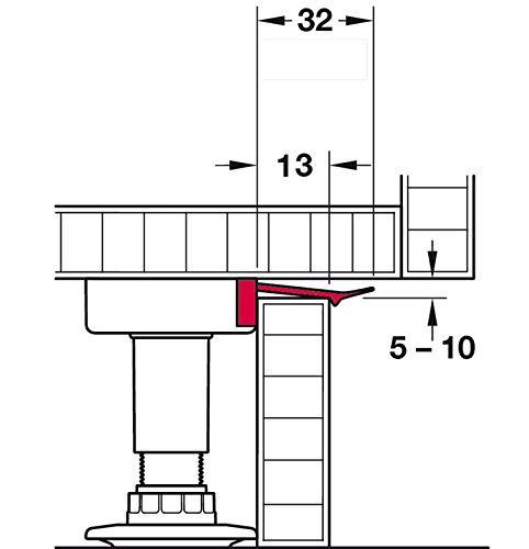 10 x Sockel Halterung 13 mm Befestigung Klammer Clip Sockelhalter Feder Leiste Express Küche