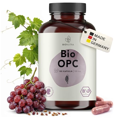 BIONUTRA Bio OPC Kapseln 180 Stk. à 500 mg aus Bio Traubenkernextrakt
