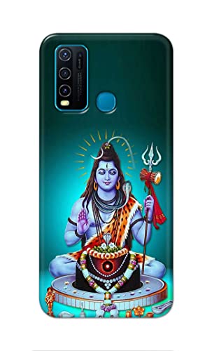 Image of Printed Hard Back Cover Case for Vivo Y30 Back Cover (Lord Shiva) -1803