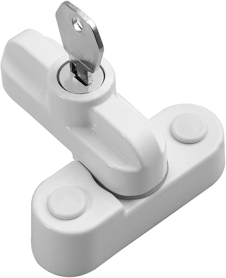 Casement Door and Window Lock Home Door Sash Jammer Hardware Accessories Plastic Steel Security Restrictor Lock with Key