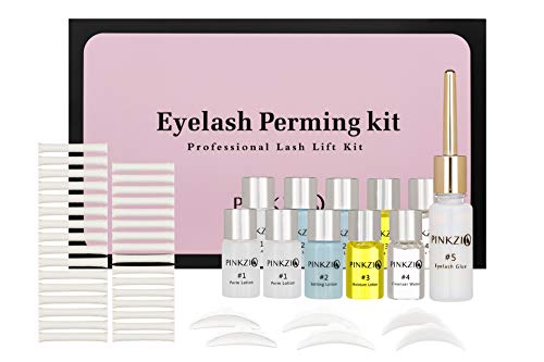 PINKZIO Lash Lift Kit, Curling Eyelash Perm Kit, Professional Semi-Permanent Eyelash Perming Kit for Salon