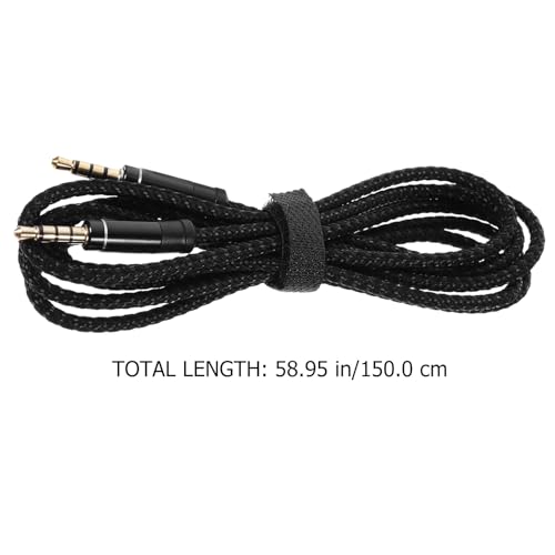 Cable auxiliar Jack 3.5mm macho a macho 1.5m nylon x4 miniatura 2