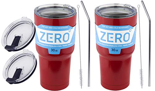 Stainless Steel Tumbler by Zero Degree with Lid, Double Wall Vacuum Insulated Travel