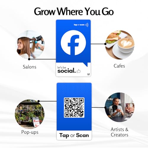 Facebook NFC Card | Along with QR Code | Boost Facebook with Tap or Scan | Pre-Configured PVC Card by tinydabba - 7