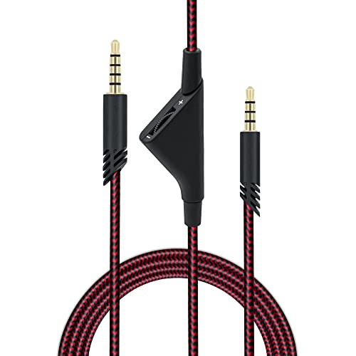 Mcbazel 2M 6.5 Feet Replacement Headset Cable with Volume Control for Astro A10/ A30/ A40/A40TR Headset Cord Lead for PS5/ PS4/ Xbox Series X&S/Xbox One - Red