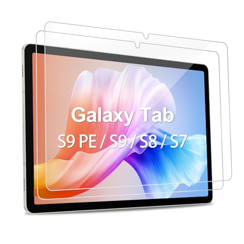 2 Pack Screen Protector for Samsung Galaxy Tab S9/S8/S7 11 Inch & Tab S9 FE 10.9 inch Tablet,High-Definition Tempered Glass Film,Compatible with S Pen,Anti Scratch,9H Hardness,Touch Sensitive