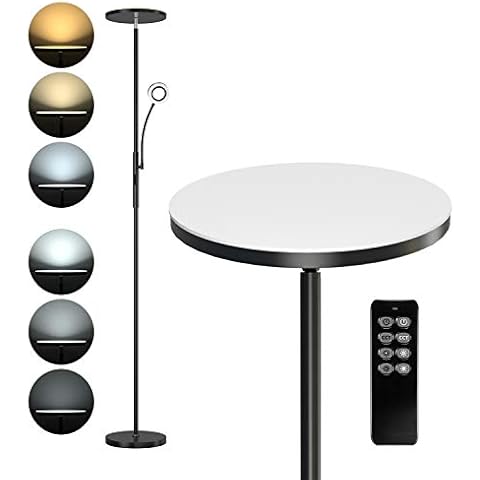 Anten 30W Lámpara de Pie LED con 5W Luz de Lectura Cover