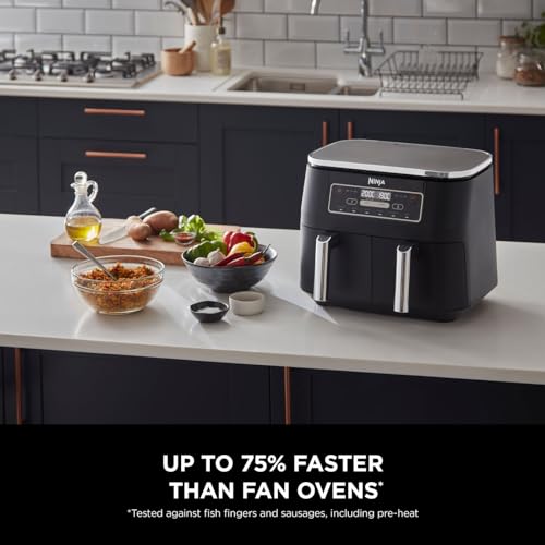 Ninja Foodi 6-in-1 Dual Zone Air Fryer, 7.6L, Non-Stick, Black - Image 6