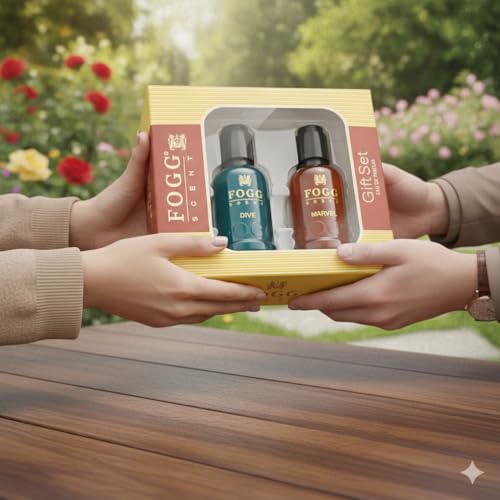 Image of Fogg Luxury EAU DE Parfum Gift Set,Pack of 2 (2 * 30ml) |Dive & Marvel Premium Fragrance Gift Set | Perfume for Men and Women| Long Lasting Premium Fragrance Scent