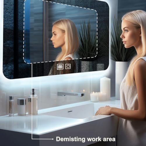 Miroir moderne carré 40cm à intensité variable pour une décoration raffinée - 7