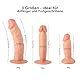 Kobeauty Realistischer Dildo Set, 3 Größen, Anal Trainings Set mit Saugnapf-Basis, AnalDildos für Anfänger und Profis, Hautfarben
