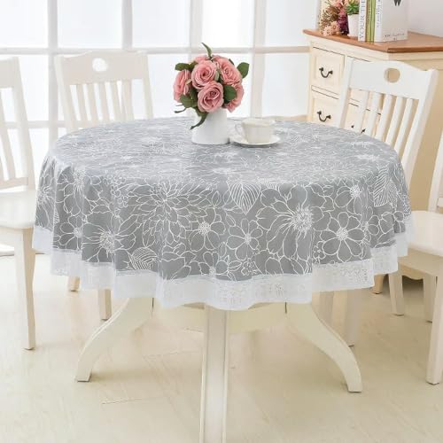 Nappe ronde en PVC imperméable et résistante pour protéger la table